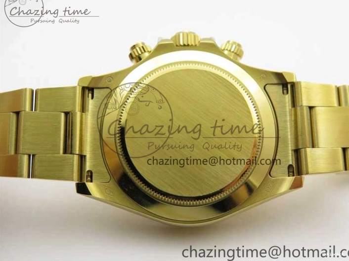 KKF Steel YG Dial Best 904L Edition 1:1 Green Bracelet YG Daytona on A7750 0410